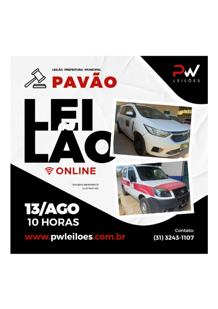 Leilão Online da Prefeitura de Pavão